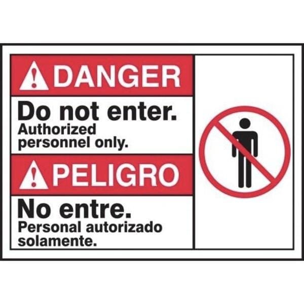 Accuform BILINGUAL ANSI SIGN ADMITTANCE 10 in x MTAS100VS - main